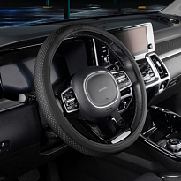 Оплетка SKYWAY Standart-2 М (370-390мм) Черная экокожа